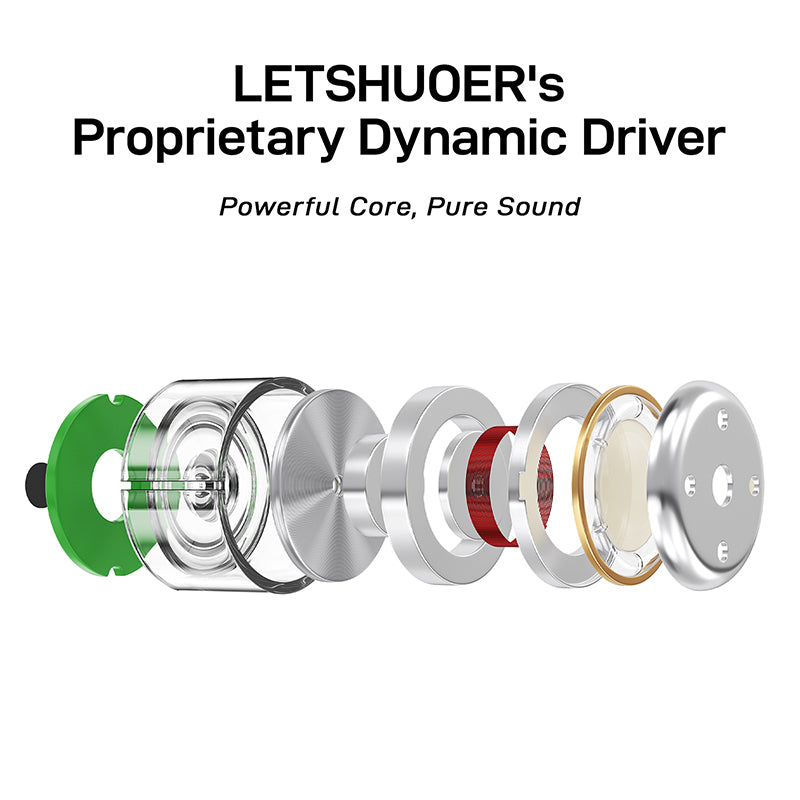 LETSHUOER D02 In-Ear Monitor Hifi IEM Wired Earphones for Type-C / 3.5mm