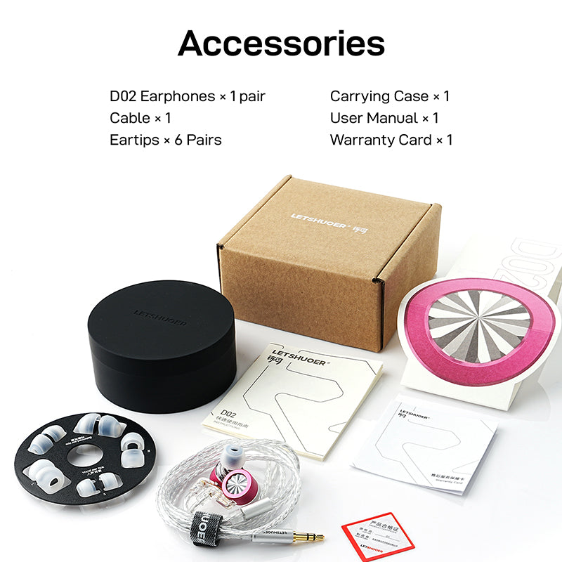 LETSHUOER D02 In-Ear Monitor Hifi IEM Wired Earphones for Type-C / 3.5mm
