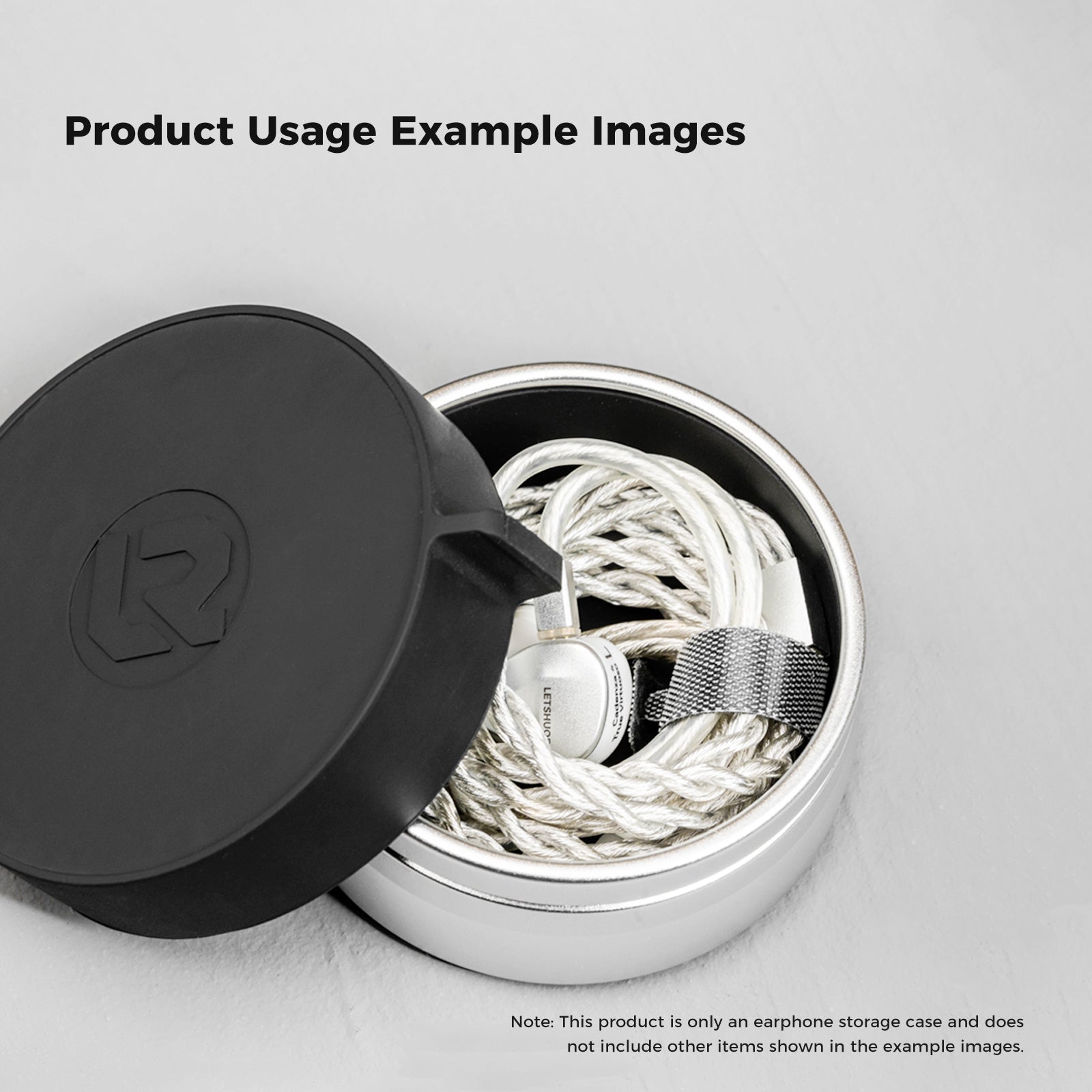 LETSHUOER BS1 Metal Round Earphone Storage Case Earbud Case Headphone Case Carrying Case Durable Organizer for Audio Accessories