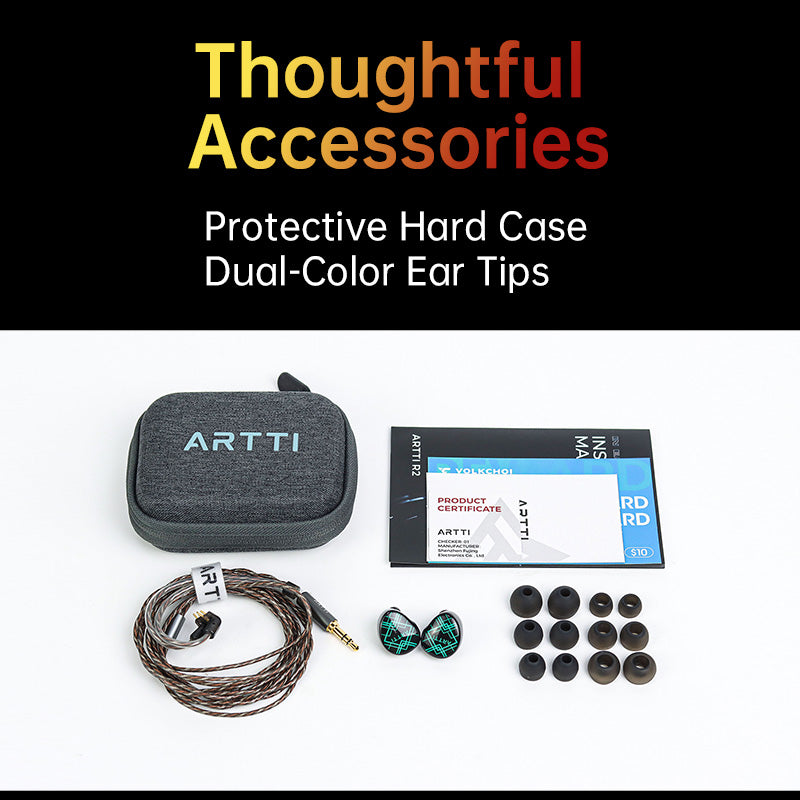 ARTTI R2 10mm Beryllium-Plated Dynamic Driver Wired In-Ear Monitors HIFI Earphones IEM