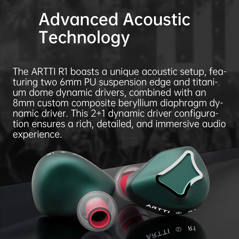 ARTTI R1 Triple dynamic drivers 3DD HiFi Bass Wired IEM