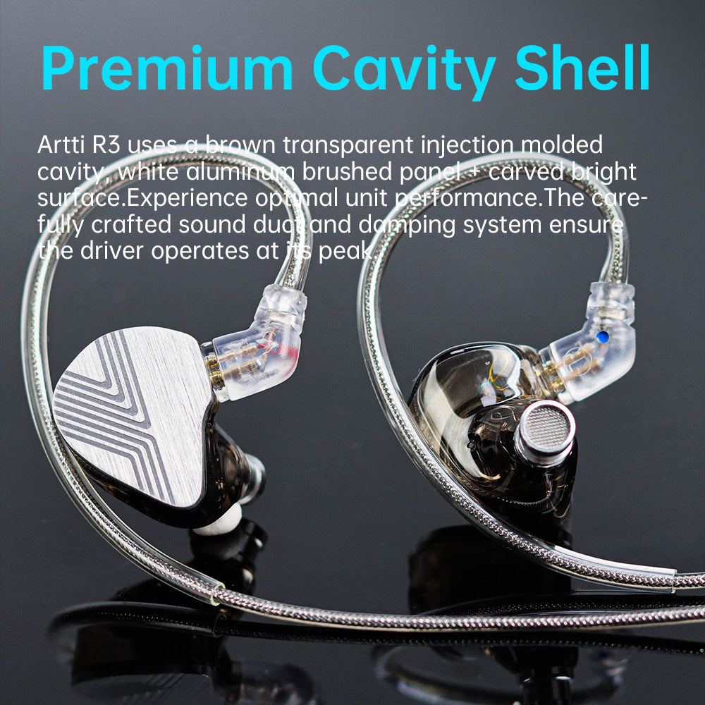 ARTTI R3 10mm Beryllium Diaphragm Dynamic Driver in Ear Headphones Hifi IEM