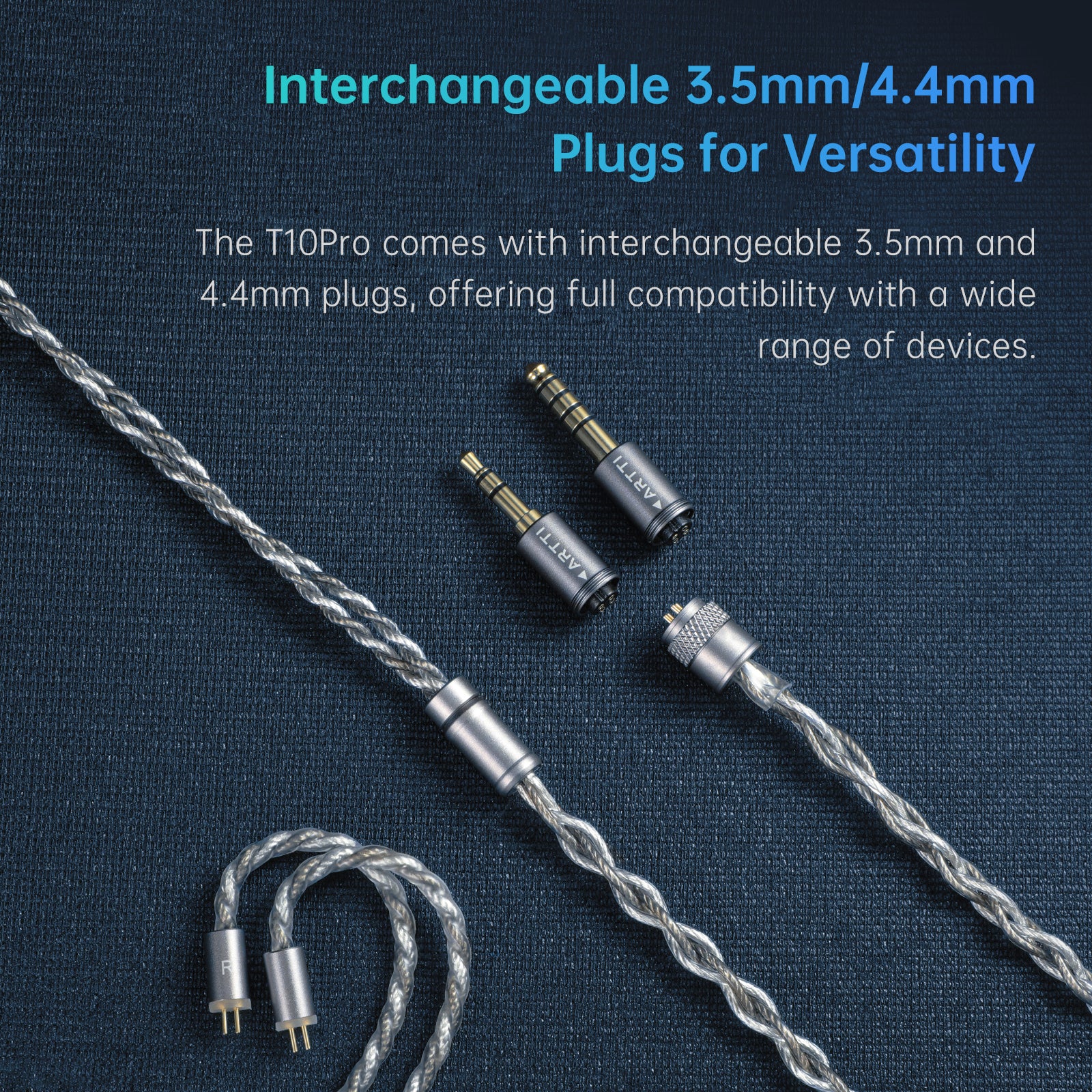 ARTTI T10 Pro 14.2mm Flat Planar Driver in Ear Monitor with 3.5mm & 4.4mm Swappable Plug