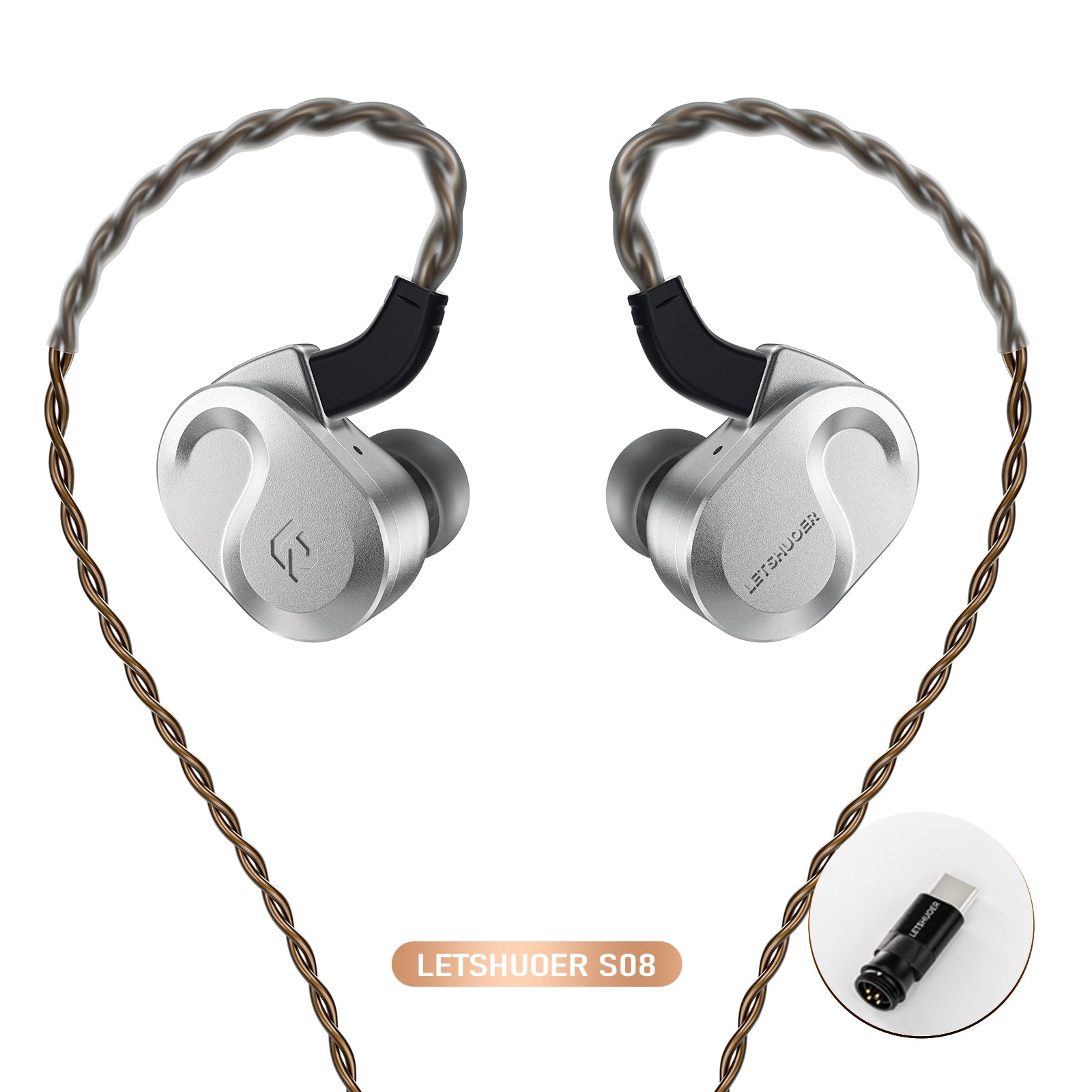 LETSUOER S08 IEM 13mm Planar Magnetic Driver in Ear Monitor HiFi