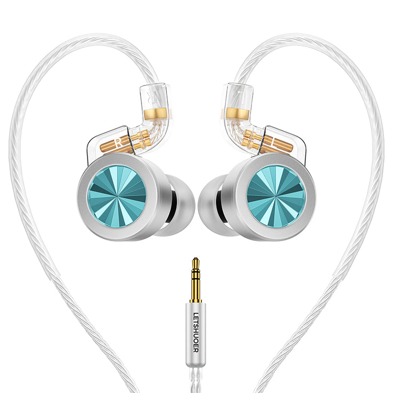 LETSHUOER D02 In-Ear Monitor Hifi IEM Wired Earphones for Type-C / 3.5mm