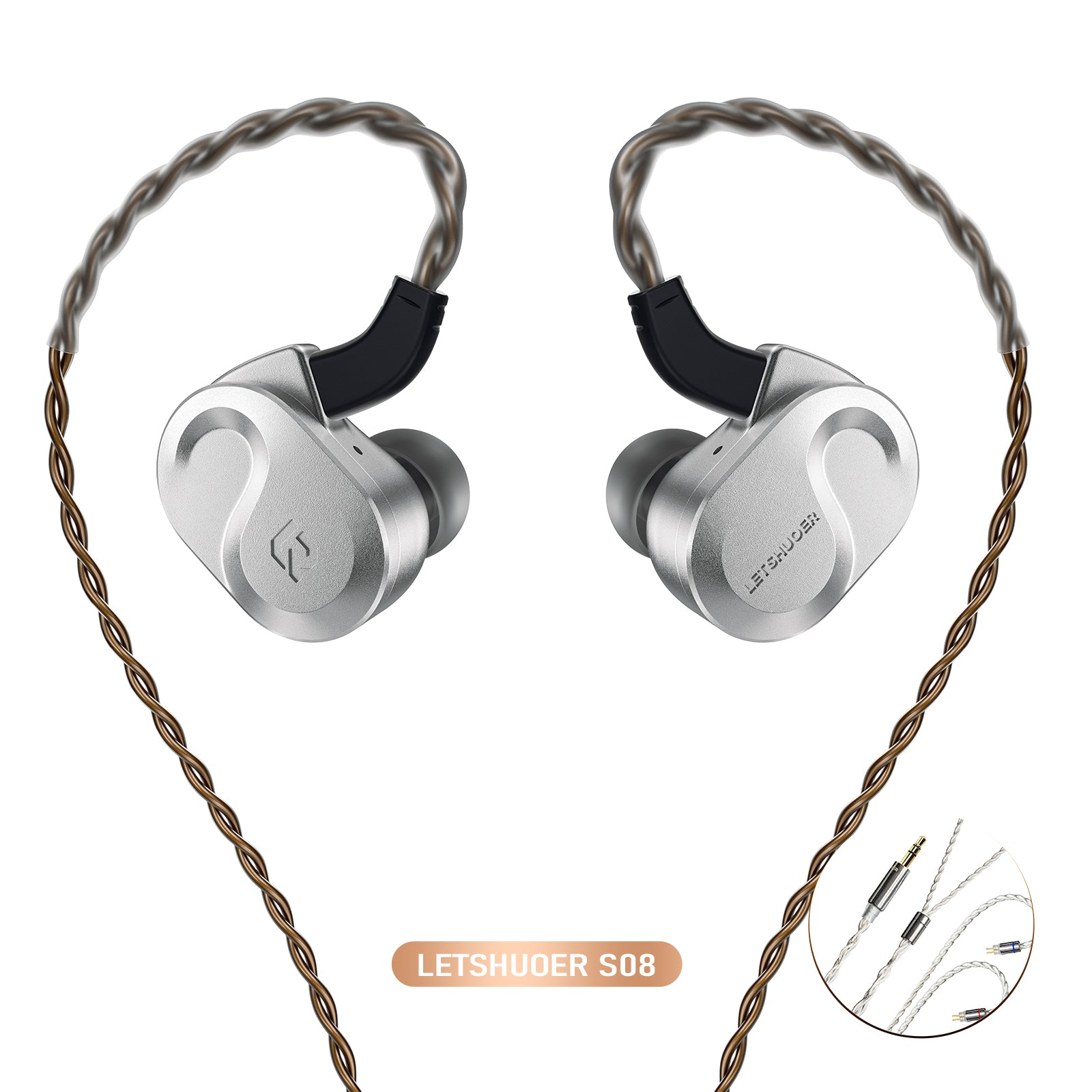 LETSUOER S08 IEM 13mm Planar Magnetic Driver in Ear Monitor HiFi