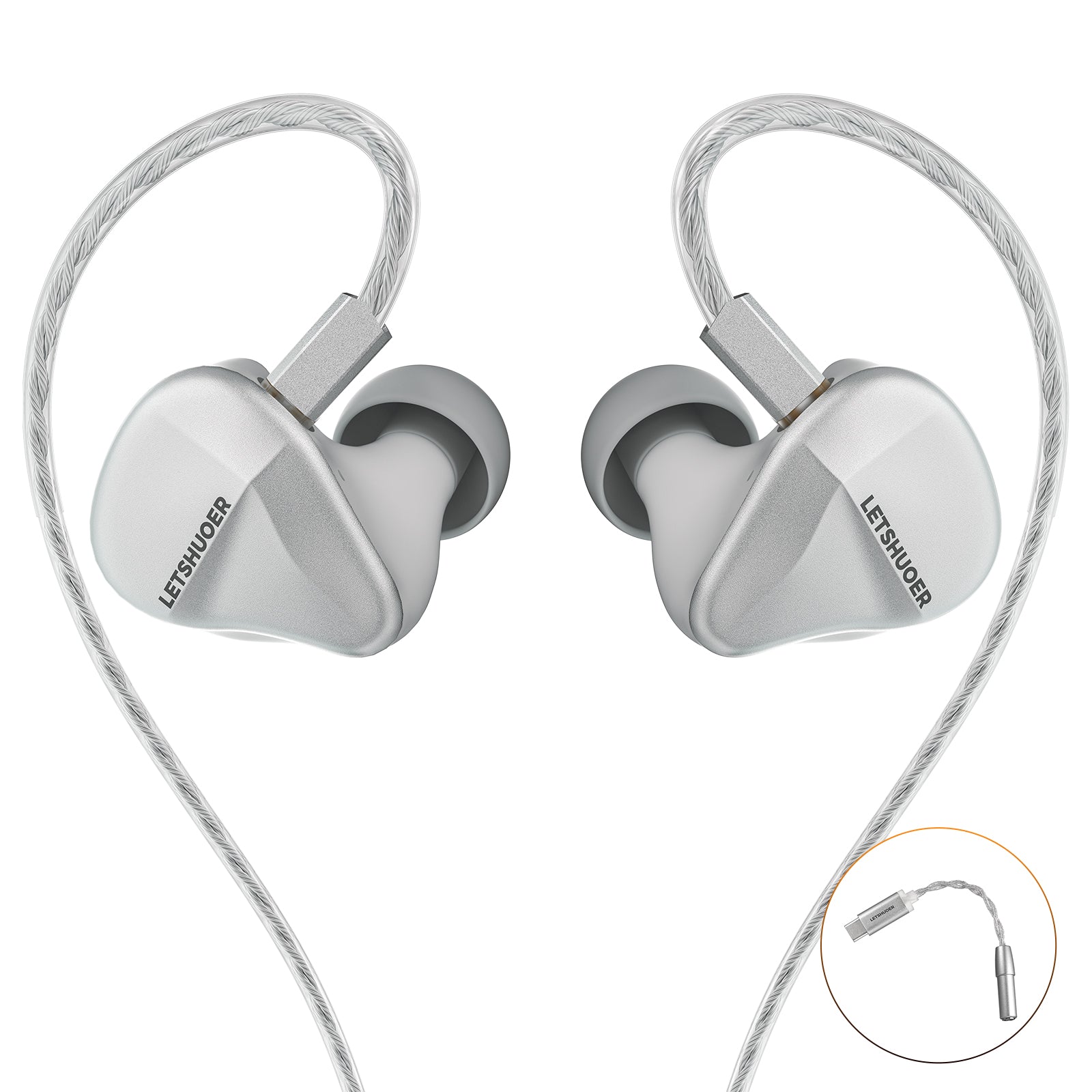 イヤホン LETSHUOER Cadenza4 LETSHUOER Cadenza4 wired IEM Hifi earphones Beryllium coated