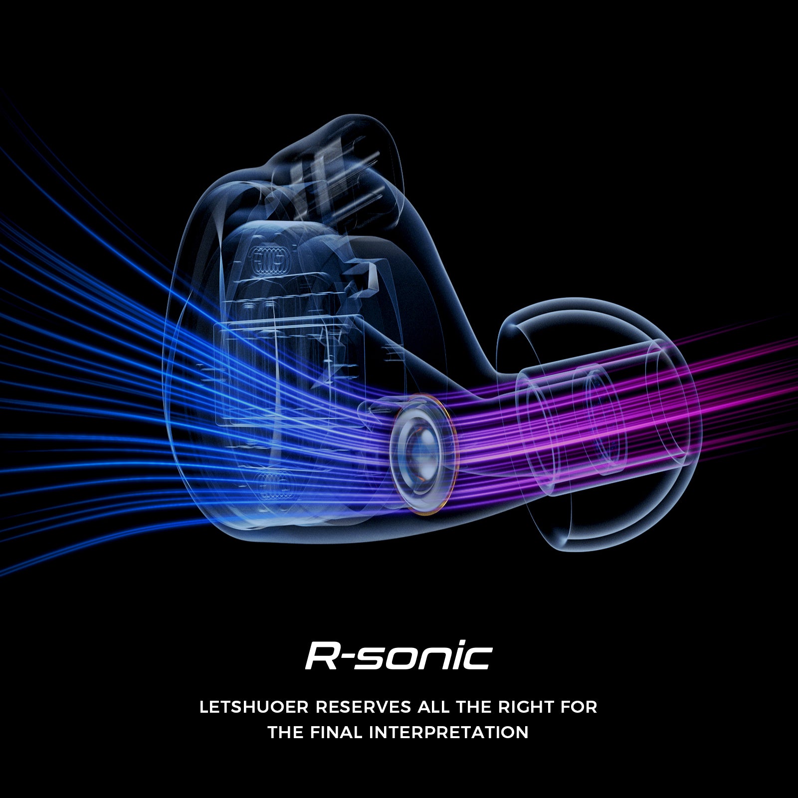 LETSHUOER S15 第三世代14.8mm平面駆動型ドライバー 「R-Sonic」パッシブフィルタモジュール　有線イヤホン　インイヤーモニター