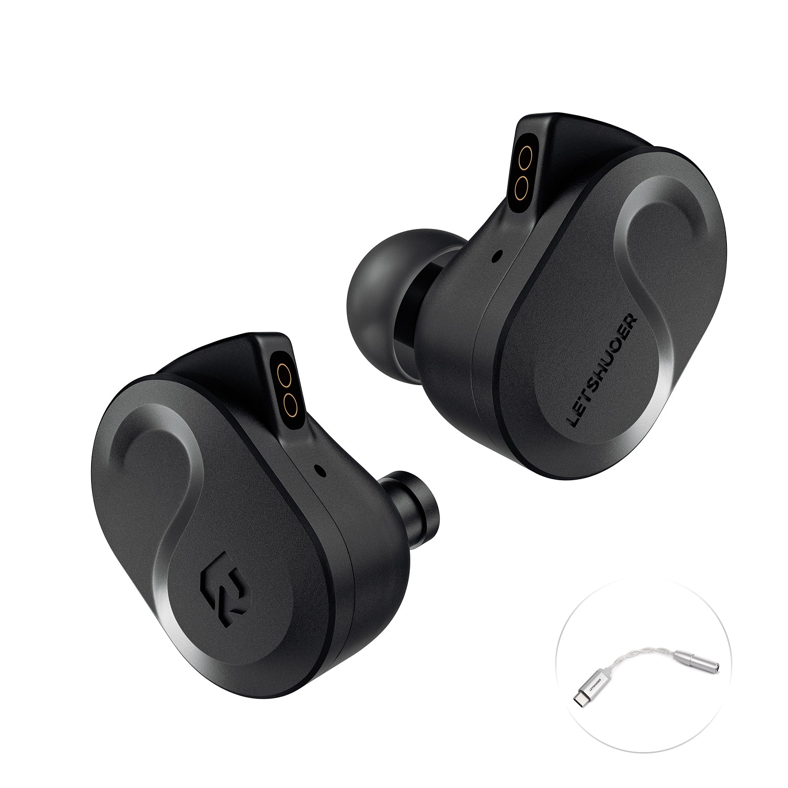 Letshuoer S08 Fourth Generation in Ear Monitor Earphone, Dual-coil Custom13mm Planar Magnetic Driver HiFi Wired in Ear Earbuds, Planar IEM with Detachable 2pins Silver-plated Copper Cable for Audiophiles Musicians Studio