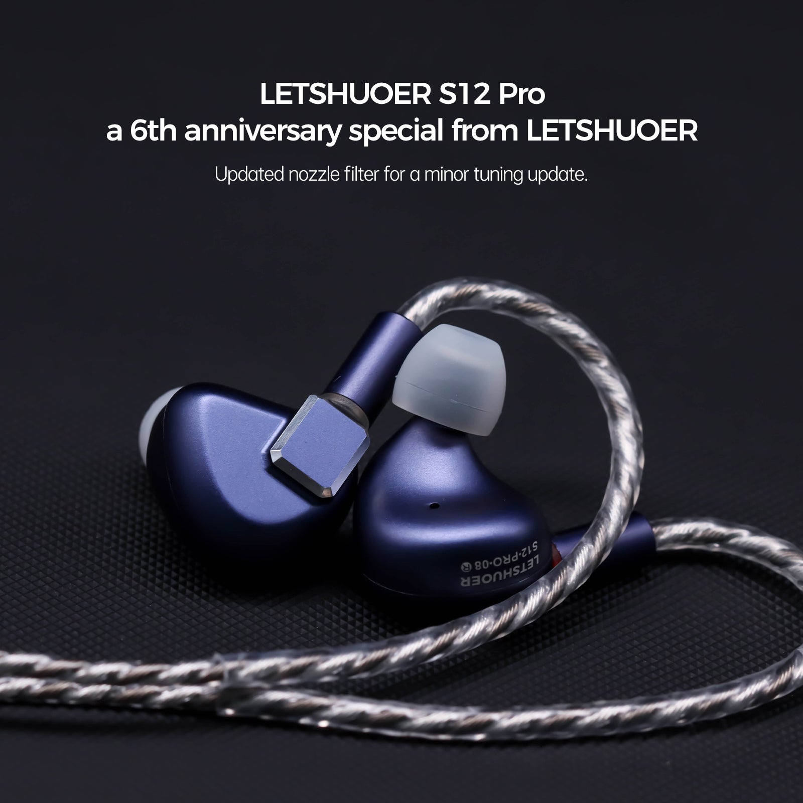 LETSHUOER S12 PRO イヤホン 14.8mm平面磁気駆動ドライバー 有線イヤモニ オーディオマニアと音楽愛好家向け