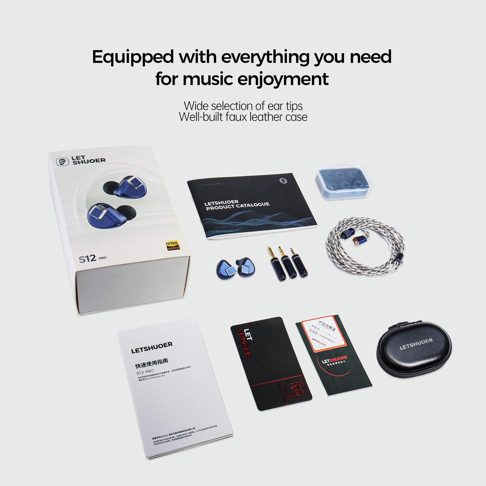 LETSHUOER S12 PRO- Magnetic planar earphones Hi-Fi planar in ear monitors for audiopiles and music lovers